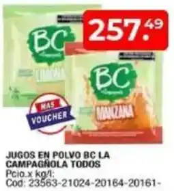 Maxiconsumo Jugos en polvo bc la campagnola todos oferta