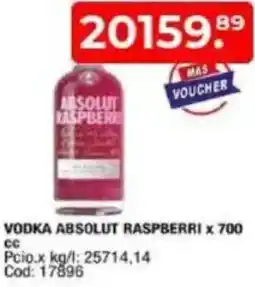 Maxiconsumo Vodka absolut raspberri oferta