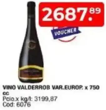 Maxiconsumo Vino valderrob var.europ. oferta