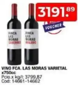 Maxiconsumo Vino fca. las moras varietal oferta