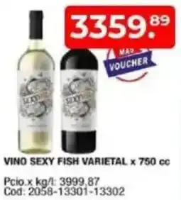 Maxiconsumo Vino sexy fish varietal oferta