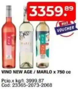 Maxiconsumo Vino new age / marlo oferta