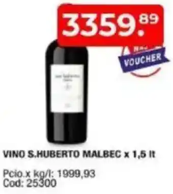 Maxiconsumo Vino s.huberto malbec oferta