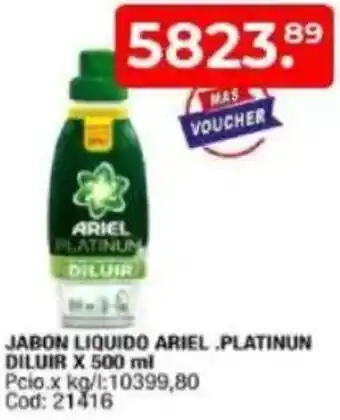 Maxiconsumo Jabon liquido ariel.platinun diluir oferta