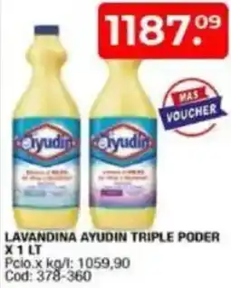 Maxiconsumo Ayudin triple poder lavandina oferta