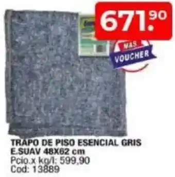 Maxiconsumo Trapo de piso esencial gris e.suav oferta