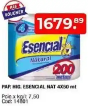 Maxiconsumo Esencial natural pap. hig. oferta