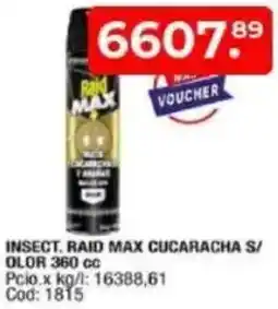 Maxiconsumo Insect. raid max cucaracha s/ olor oferta