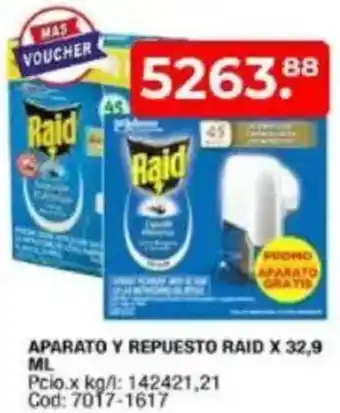 Maxiconsumo Raid aparato y repuesto oferta