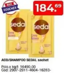 Maxiconsumo Sedal aco/shampoo sachet oferta