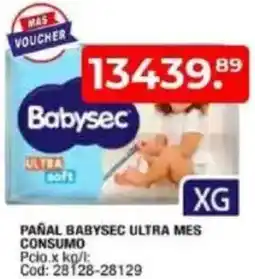 Maxiconsumo Babysec pañal ultra mes consumo oferta