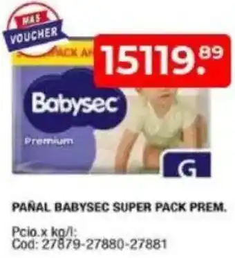 Maxiconsumo Babysec pañal super pack prem. oferta