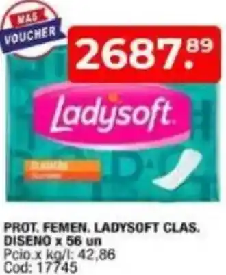 Maxiconsumo Ladysoft prot, femen. clas. diseno oferta