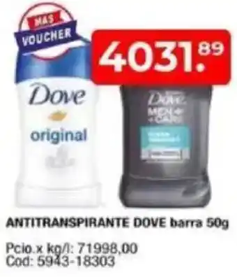 Maxiconsumo Dove antitranspirante barra oferta