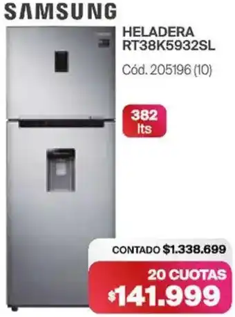 Naldo Lombardi Samsung heladera RT38K5932SL oferta