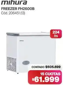 Naldo Lombardi Mihura freezer FH2600B oferta