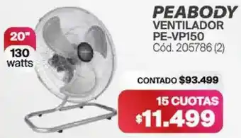 Naldo Lombardi Peabody ventilador PE-VP150 oferta