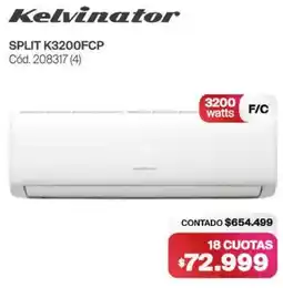 Naldo Lombardi Kelvinator split K3200FCP oferta