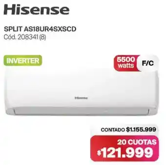 Naldo Lombardi Hisense split AS18UR4SXSCD oferta