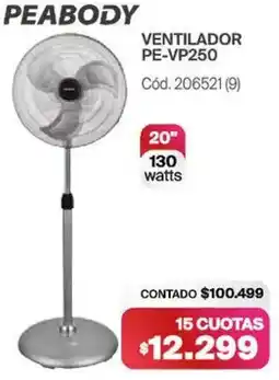 Naldo Lombardi Peabody ventilador PE-VP250 oferta