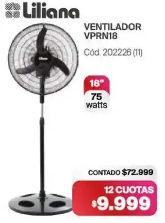 Naldo Lombardi Liliana ventilador VPRN18 oferta