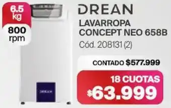 Naldo Lombardi Drean lavarropa concept neo 658b oferta