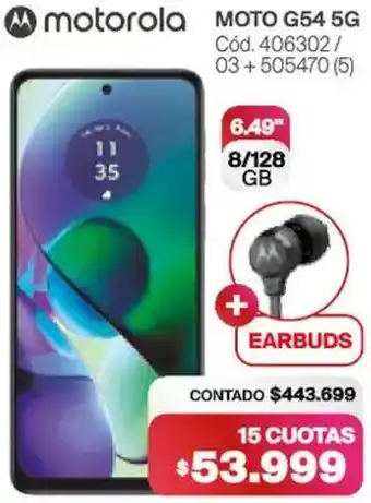 Naldo Lombardi Motorola moto G54 5G oferta