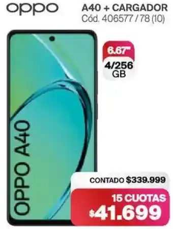 Naldo Lombardi Oppo A40 + cargador oferta