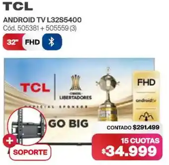 Naldo Lombardi TCL android tv L32S5400 32" oferta