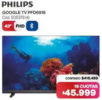 Naldo Lombardi Philips google tv PFD6918 43" oferta