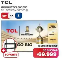 Naldo Lombardi Tcl google tv L50C655 50" oferta