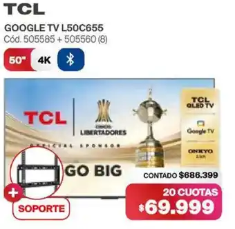 Naldo Lombardi Tcl google tv L50C655 50" oferta