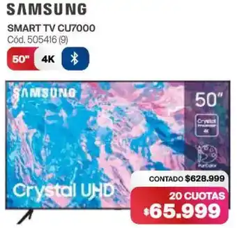 Naldo Lombardi Samsung smart tv CU7000 50" oferta