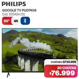 Naldo Lombardi Philips google tv PUD7408 55" oferta