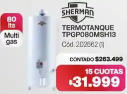 Naldo Lombardi Sherman termotanque TPGP080MSH13 oferta