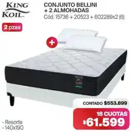 Naldo Lombardi King koil conjunto bellini oferta