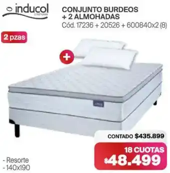 Naldo Lombardi Inducol conjunto burdeos oferta