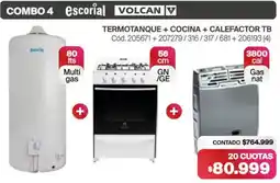 Naldo Lombardi Termotanque + cocina + calefactor tb oferta