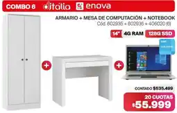 Naldo Lombardi Armario + mesa de computación + notebook oferta