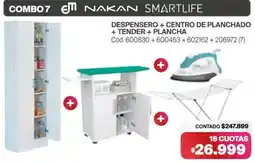 Naldo Lombardi Despensero + centro de planchado + tender + plancha oferta