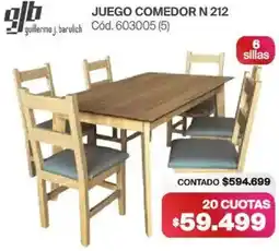 Naldo Lombardi Gb juego comedor N 212 oferta