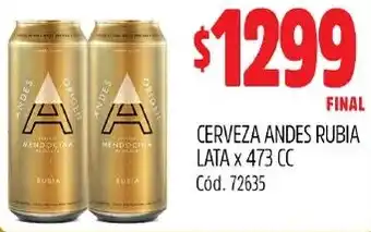 Supermercados Yaguar Cerveza andes rubia lata oferta