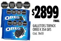 Supermercados Yaguar Oreo galletitas tripack oferta