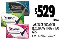 Supermercados Yaguar Rexona jabon de tocador vs tipos oferta