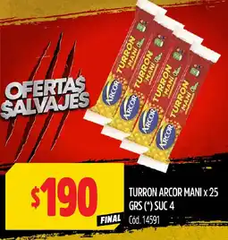 Supermercados Yaguar Arcor mani turron oferta