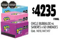 Supermercados Yaguar Chicle bubbaloo vs sabores oferta