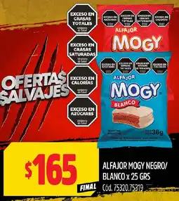 Supermercados Yaguar Alfajor mogy negro/ blanco oferta