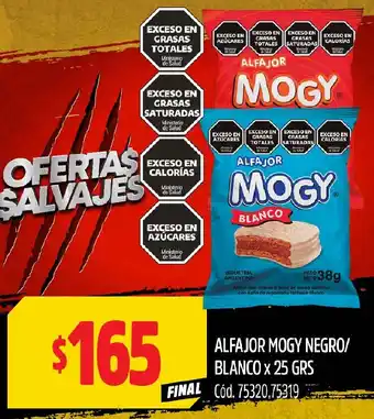 Supermercados Yaguar Alfajor mogy negro/ blanco oferta