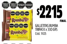 Supermercados Yaguar Galletitas rumba tripack oferta