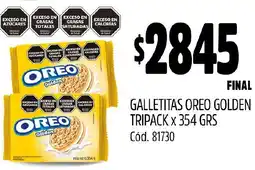 Supermercados Yaguar Galletitas oreo golden tripack oferta